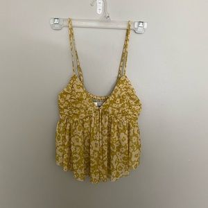 Urban Outfitters chartreuse flower top